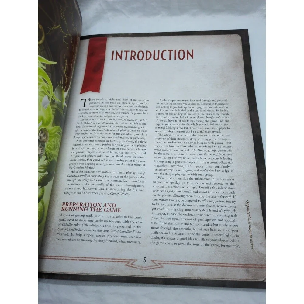 Call Of Cthulhu Gateways To Terror Three Evenings Of Nightmare RPG Sourcebook